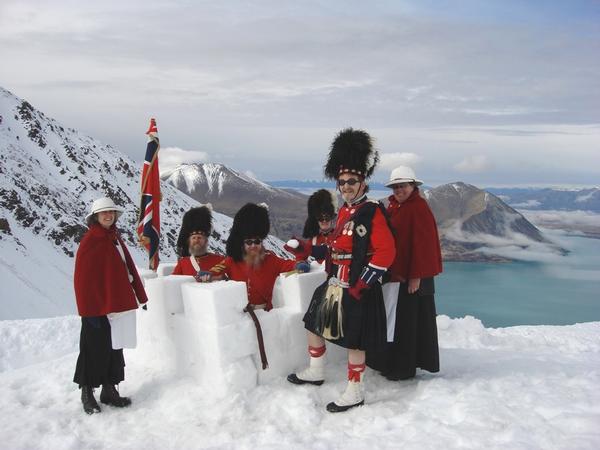 Ohau Highland Games Alf's Army snow for 